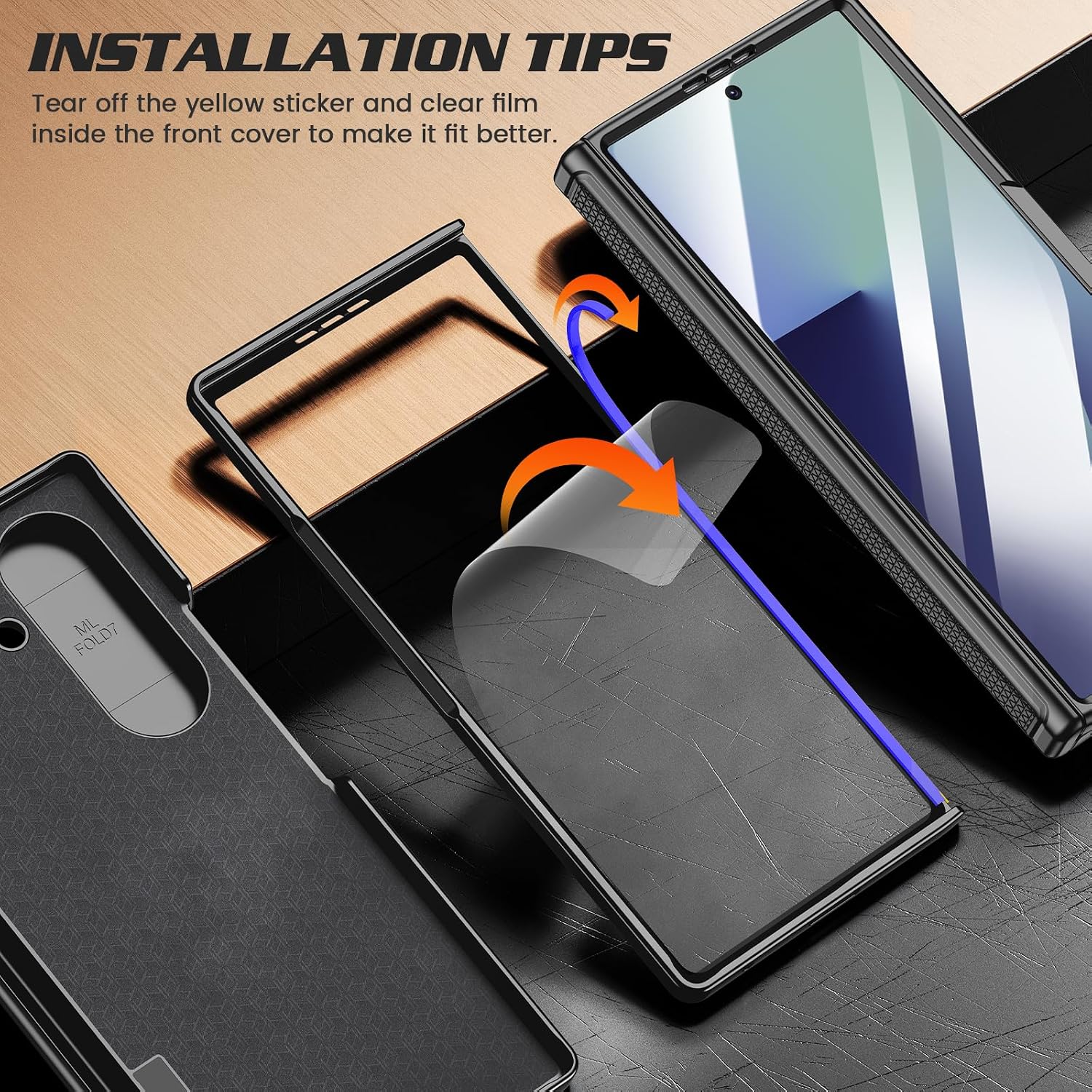 Thumbnail 6 de Doeshine Samsung Galaxy Z Fold7 case with 360° ring 360°