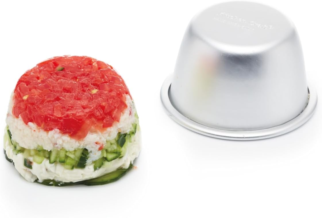 Thumbnail 3 de KitchenCraft mini-puddingvormen van geanodiseerd aluminium, 7,5 cm, 175 ml