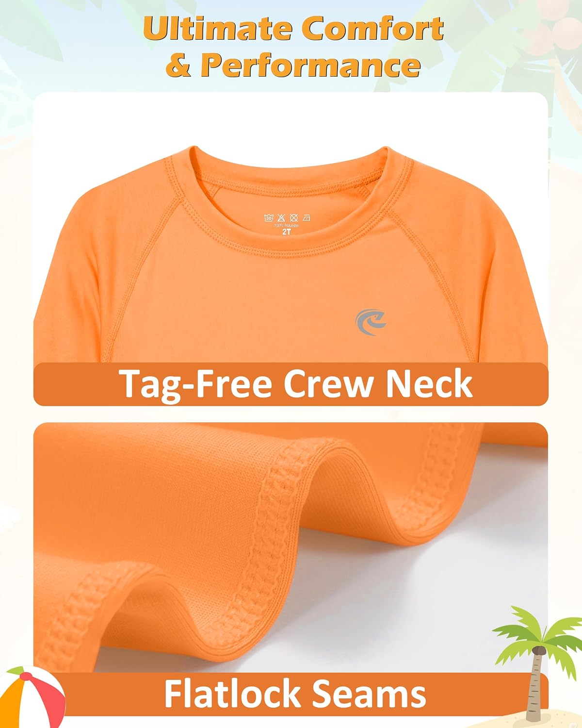 Detalle 2 de Boys UPF 50+ Long Sleeve Swim Shirt (UPF 50+) by Boys UPF 50+