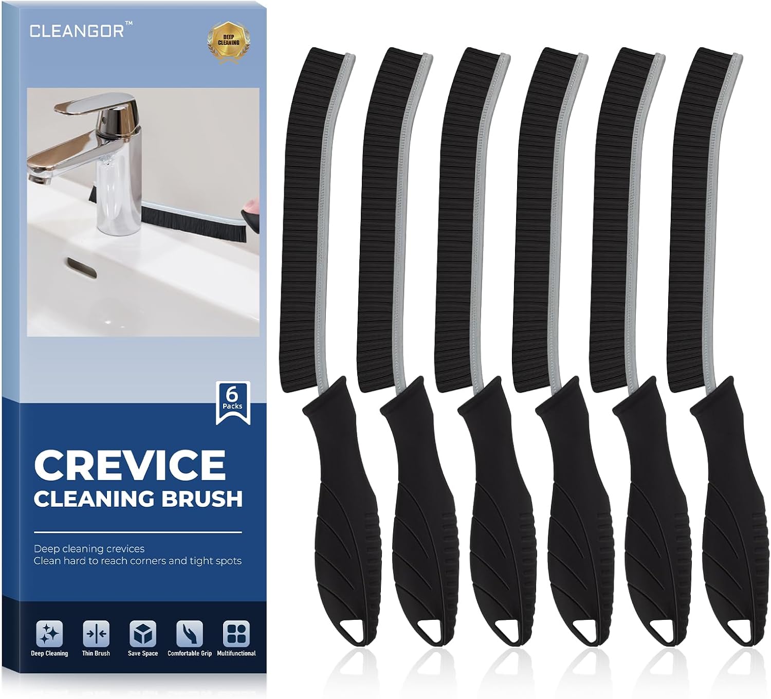 Detalle de Cleangor Crevice Cleaning Brush for Grout 🧽