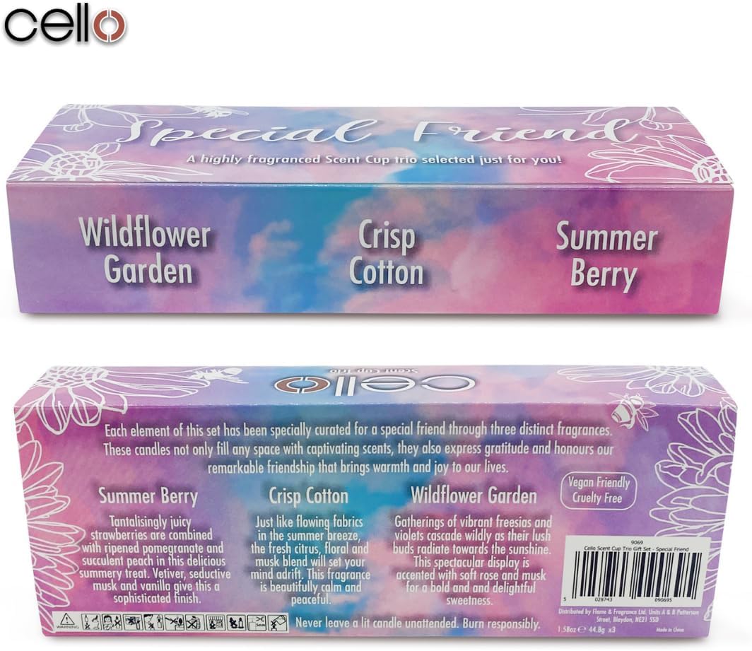 Thumbnail 6 de Cello Scented Candle Trio Gift Set – Special Friend (3 Tealight Fragrant Candles)