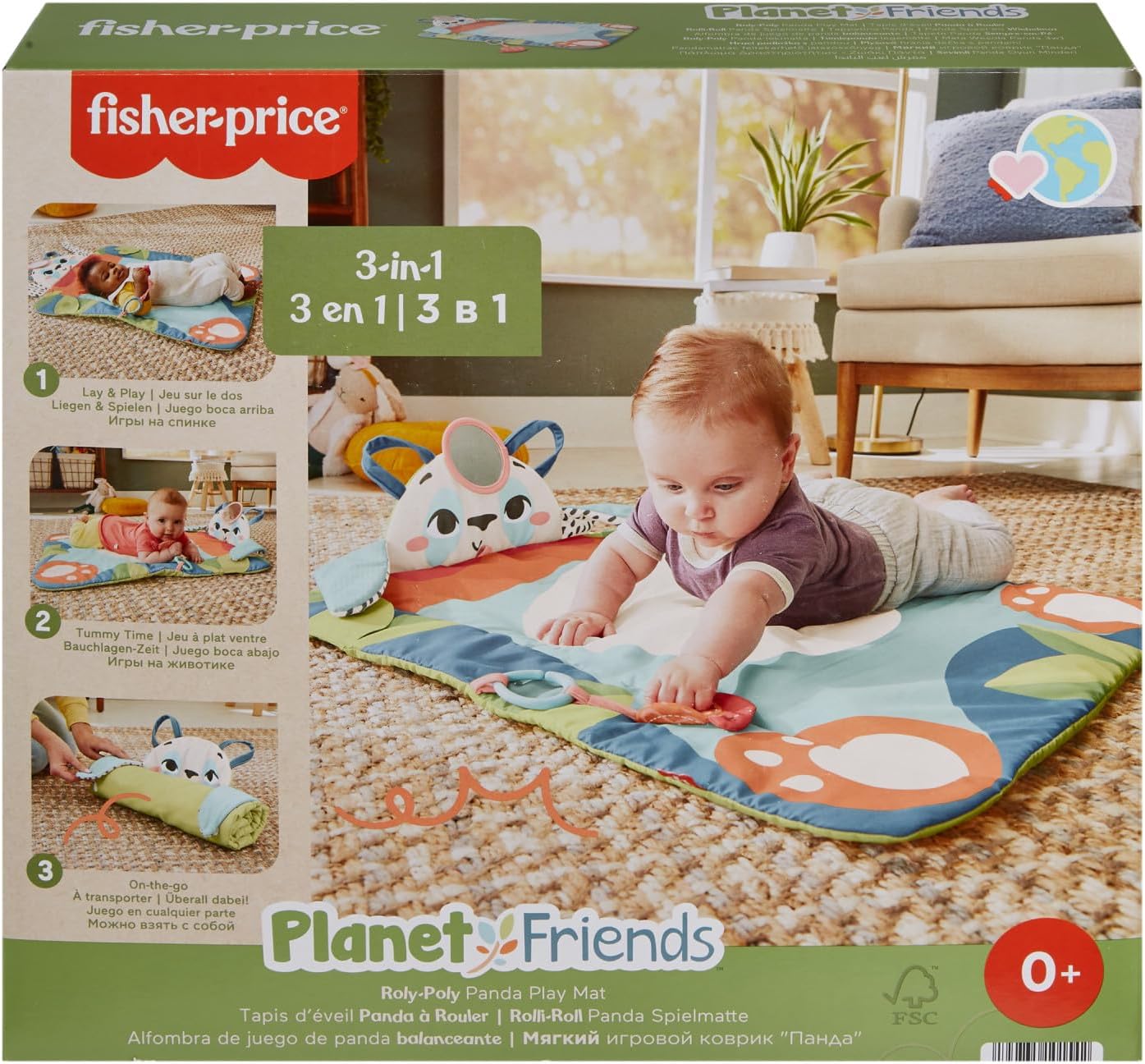 Thumbnail 6 de Fisher-Price Planet Friends Alfombra Panda 3 en 1 🌟