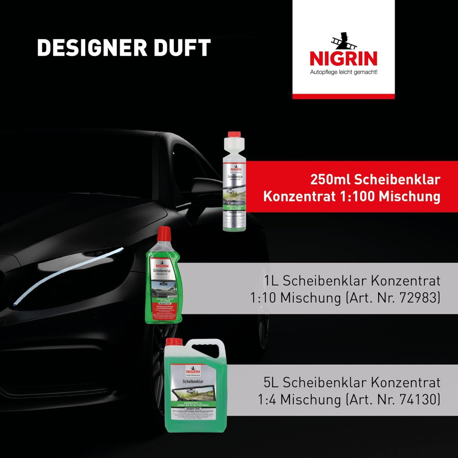 Thumbnail 6 de NIGRIN Performance Scheibenklar Konzentrat 1:100 – 250 ml