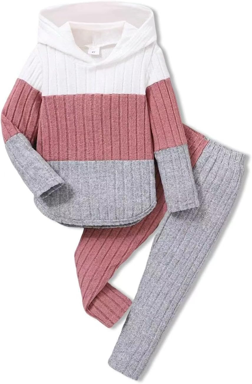 Detalle de Girls' Hoodie and Leggings Set, Cotton-Spandex Blend
