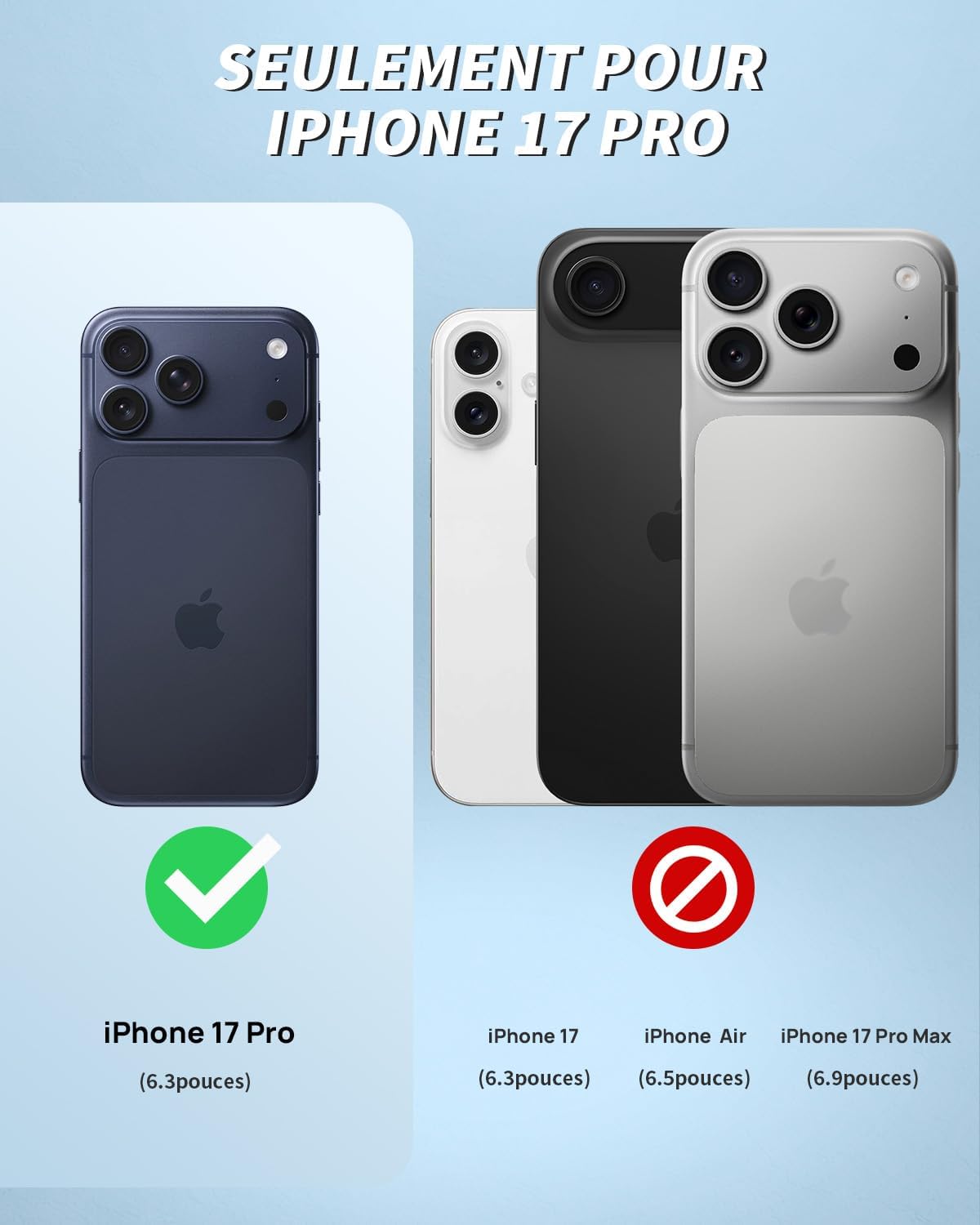 Thumbnail 6 de Seacosmo Coque pour iPhone 17 Pro – Étanche IP68, protection 360° avec écran intégré, noir
