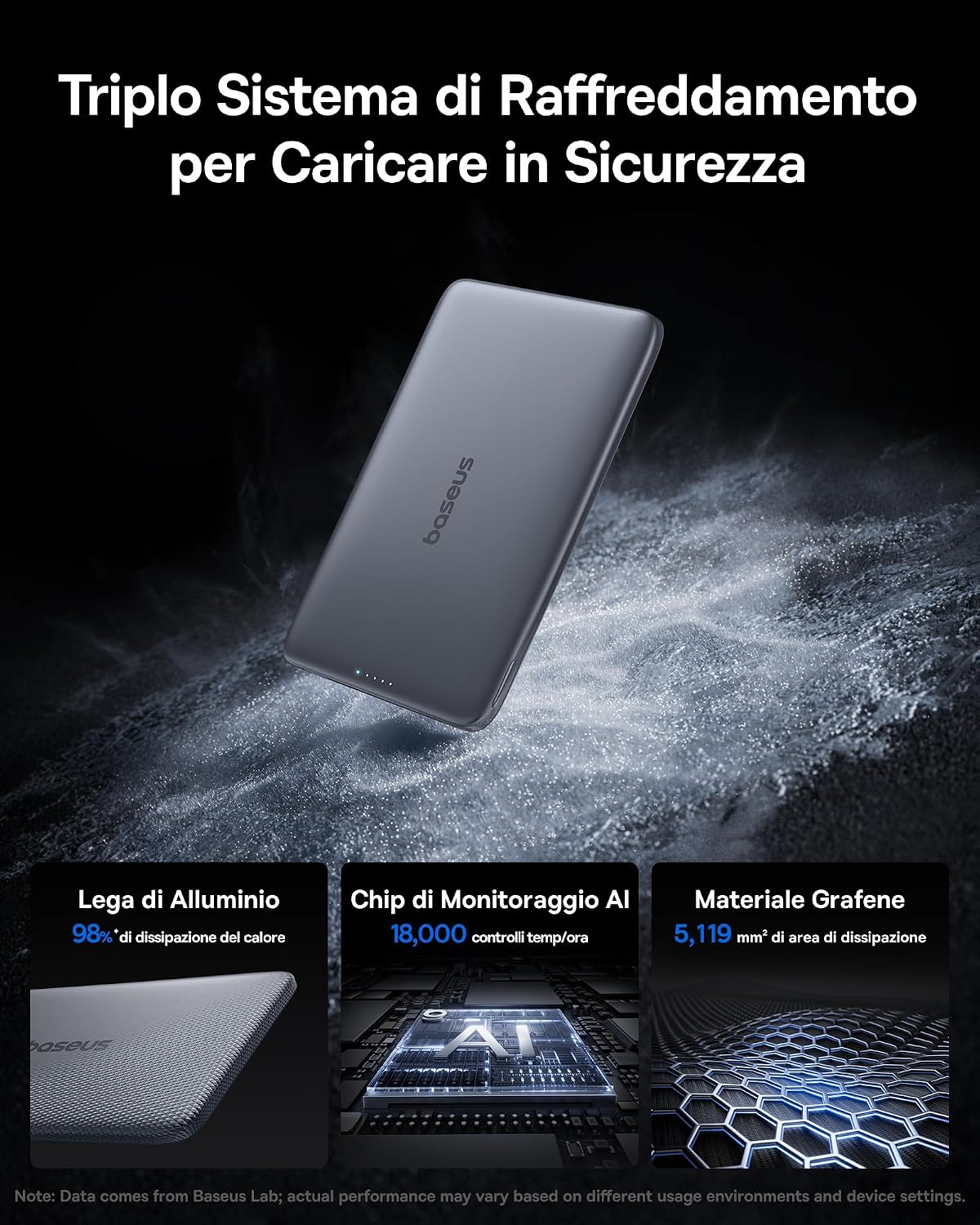 Detalle de Baseus Picogo AM41 power bank Magsafe 5000 mAh