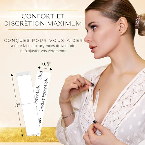 Detalle de Linda's Essentials Adhésif Double Face Peau Pour Body Tape et Scotch Vêtement Peau (100 pièces)