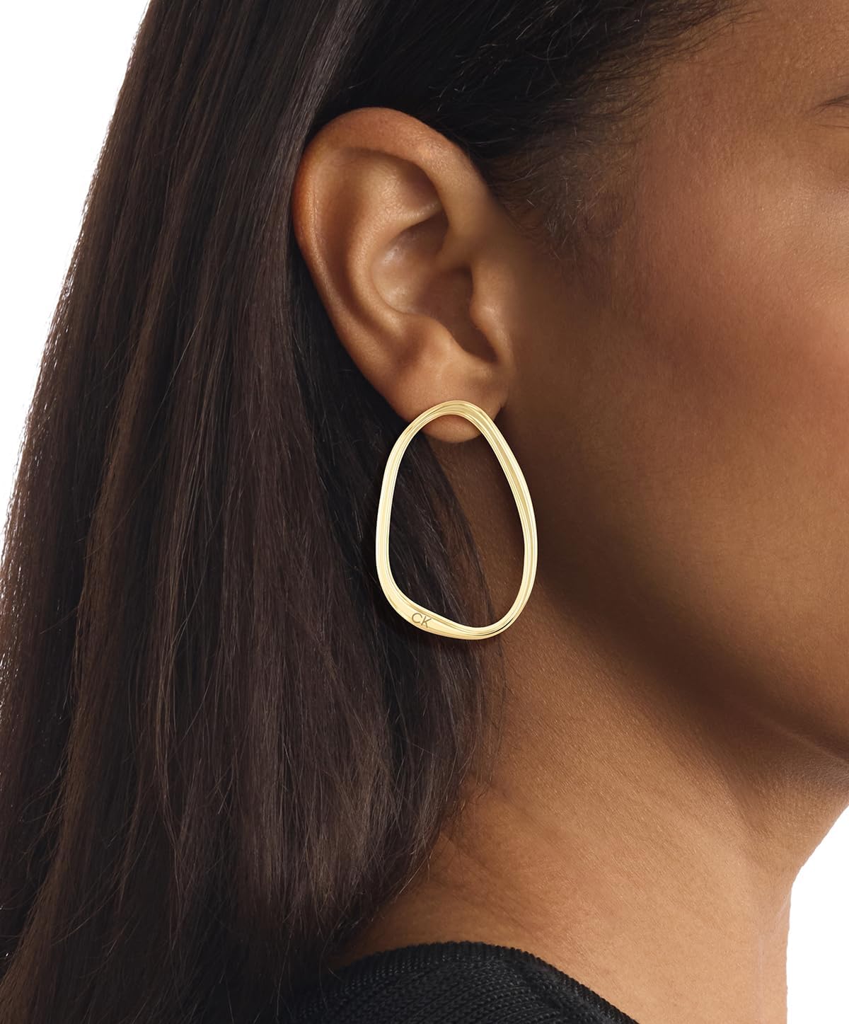 Thumbnail 3 de Calvin Klein cerchio da donna Collezione ELONGATED DROPS in oro giallo 35000451