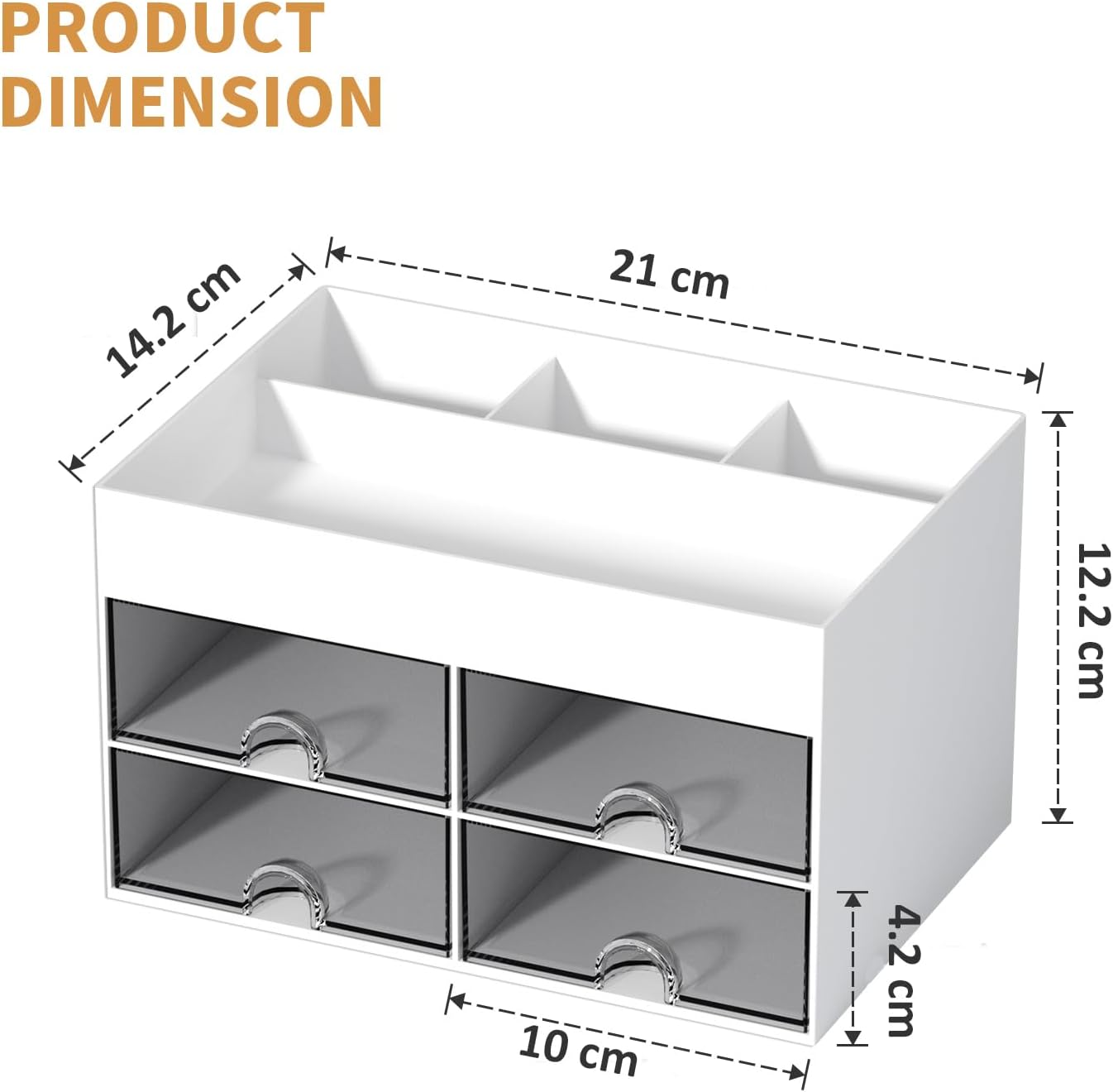 Thumbnail 3 de Marbrasse Schreibtisch-Organizer mit Schubladen, 4 Fächer & 4 Schubladen (weiß)