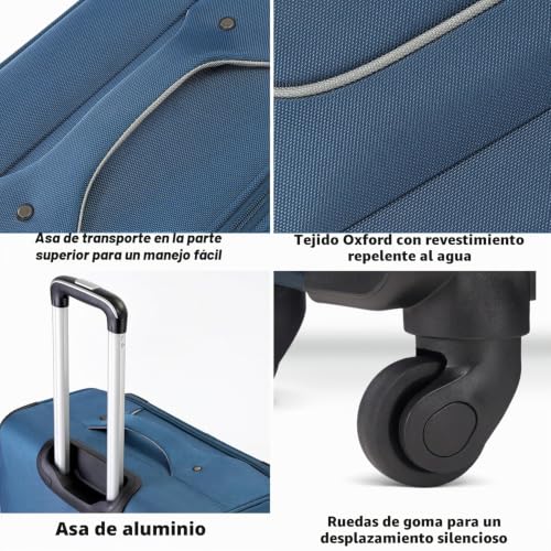 Thumbnail 5 de COOLIFE maleta trolley blanda de 66 cm con bolsa bandolera y cierre TSA