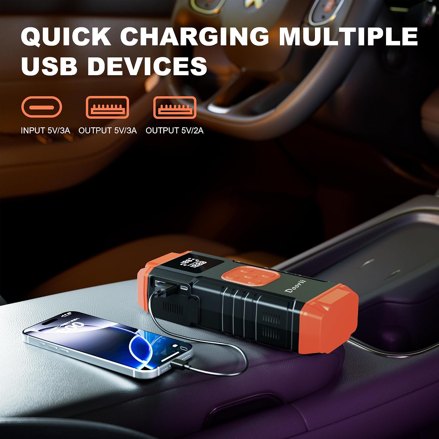 Detalle de Jump Starter with Air Compressor 8000A