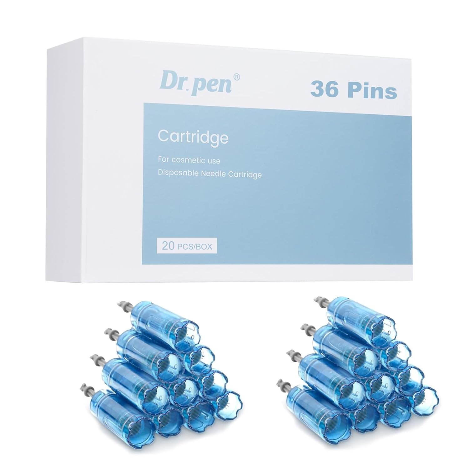 Detalle de Dr. pen M8S Patronen, 20 Stück, 36 Pins – kompatibel mit Ultima A8S/A11/M8S, großflächige Hautpflege