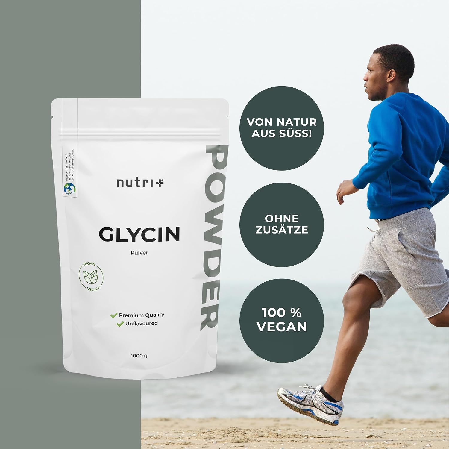 Thumbnail 6 de Nutri + Glycin Pulver vegan 500 g