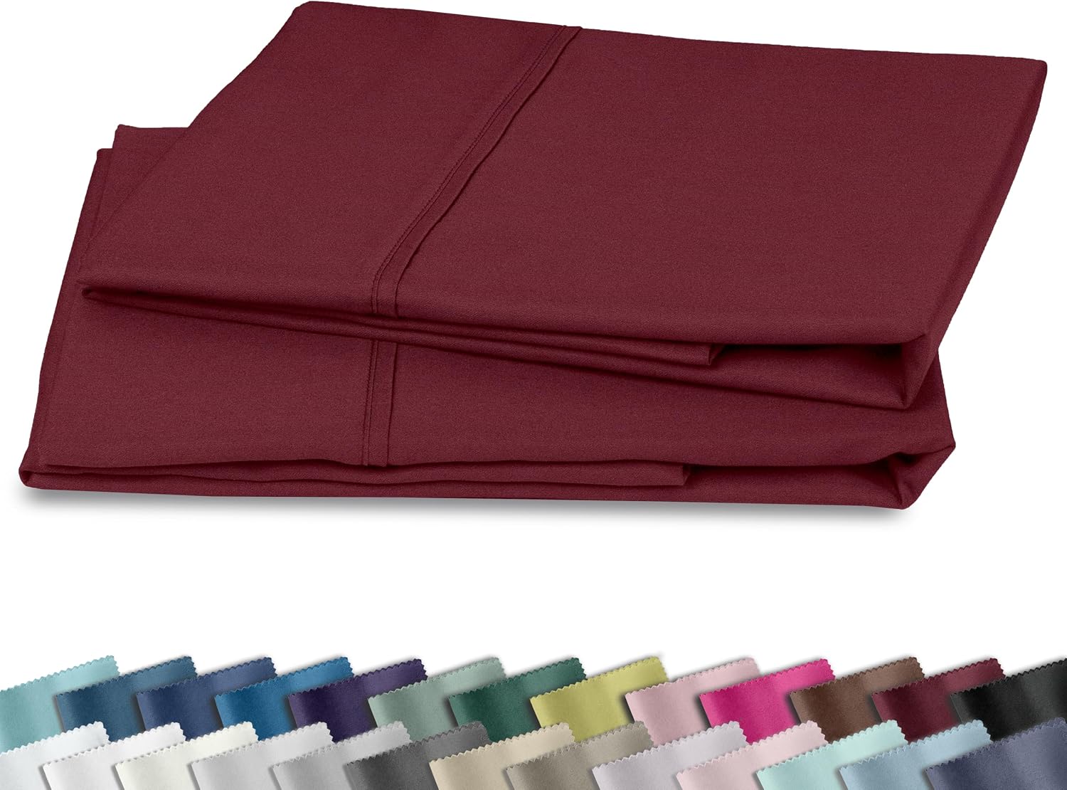 Detalle de California Design Den Cotton Sateen Pillowcases, 400 Thread Count