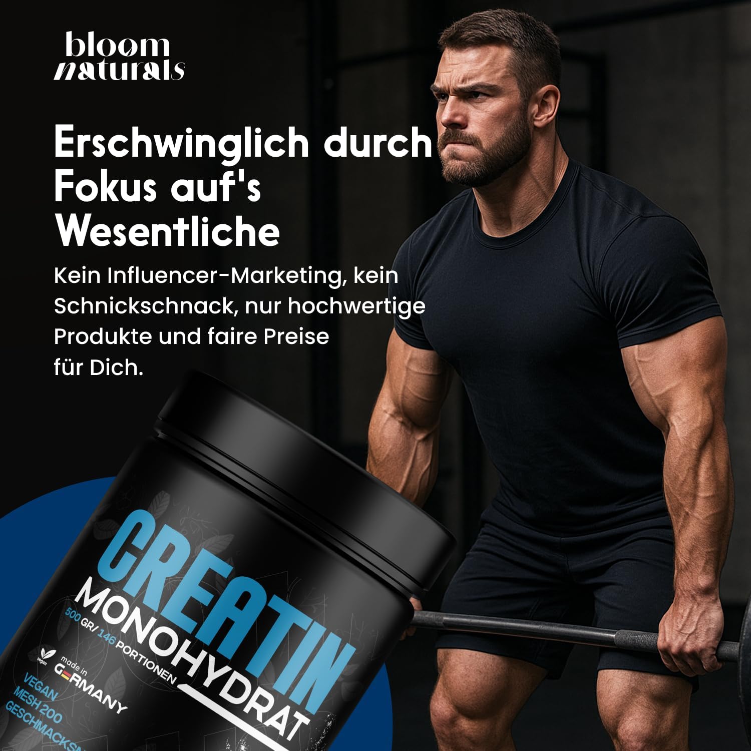 Thumbnail 4 de Kreatin Monohydrat Pulver 500 g vegan