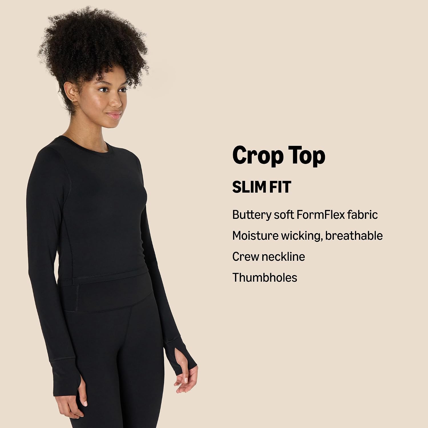 Detalle 2 de Amazon Essentials FormFlex Crop Top 44.5 cm