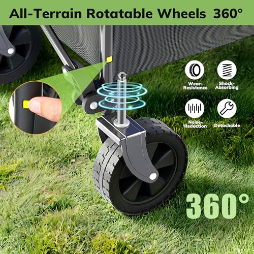 Detalle de Morpilot Plegable 220L / 150 kg: carro todoterreno para playa, césped y camping