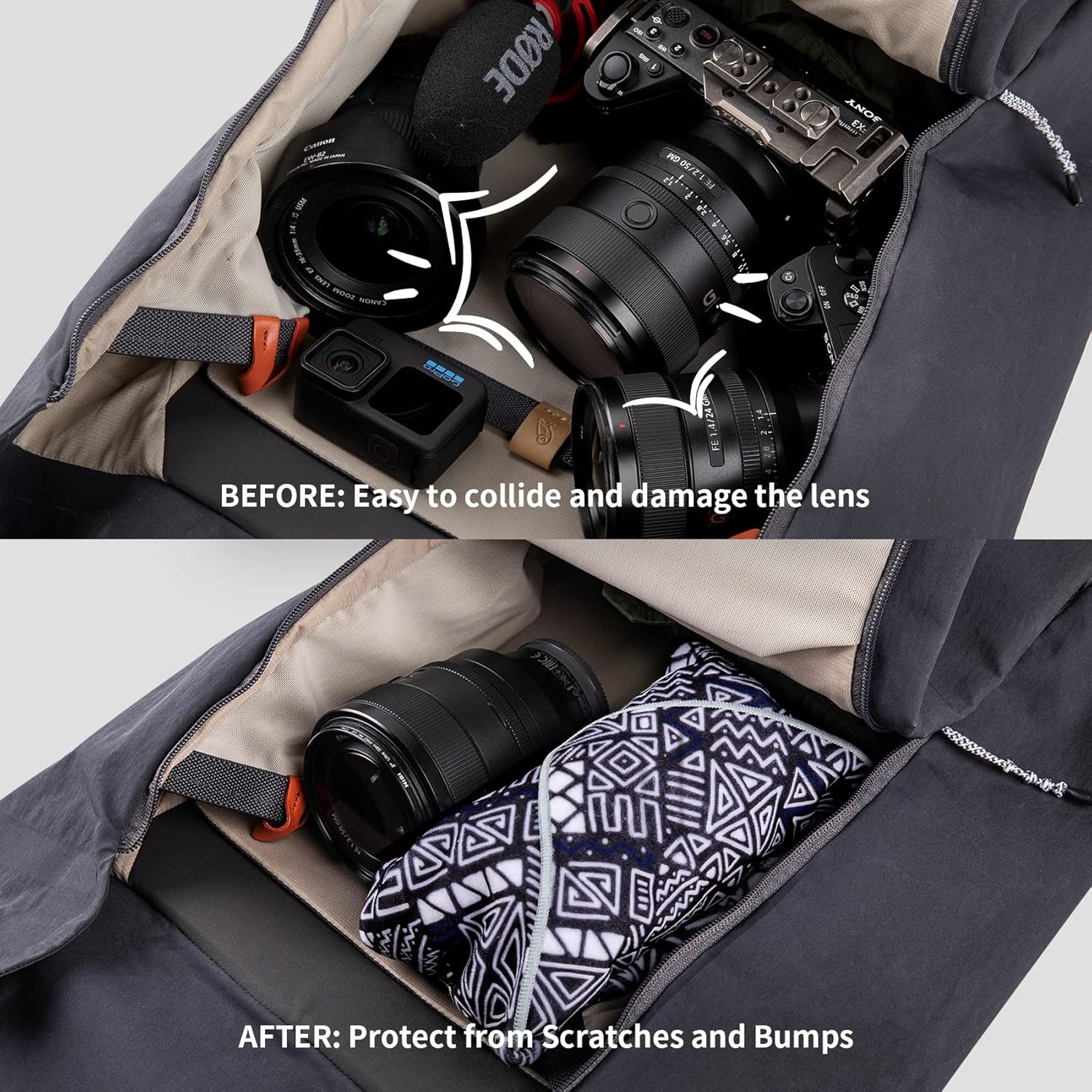 Detalle 2 de PGYTECH Einschlagtücher Kamera – kratzfeste Objektivabdeckung mit selbstklebender Schutzumhüllung für DSLR, Action-Kameras & mehr