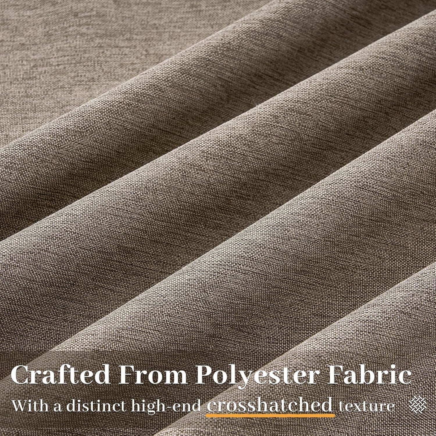 Detalle 2 de Drapenova Burlywood Pinch Pleat Curtains, 84-Inch, Light-Filtering 2-Panel Set