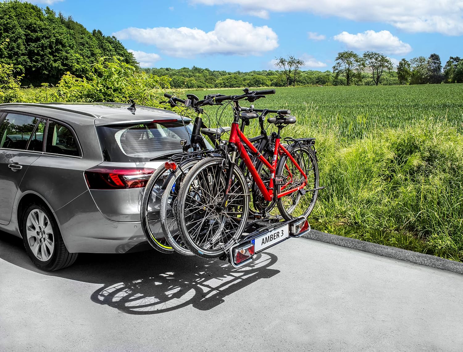 Detalle de EUFAB 11555 Porte-vélo d'attelage – porte 3 vélos sur attelage, cadres oversize et Y