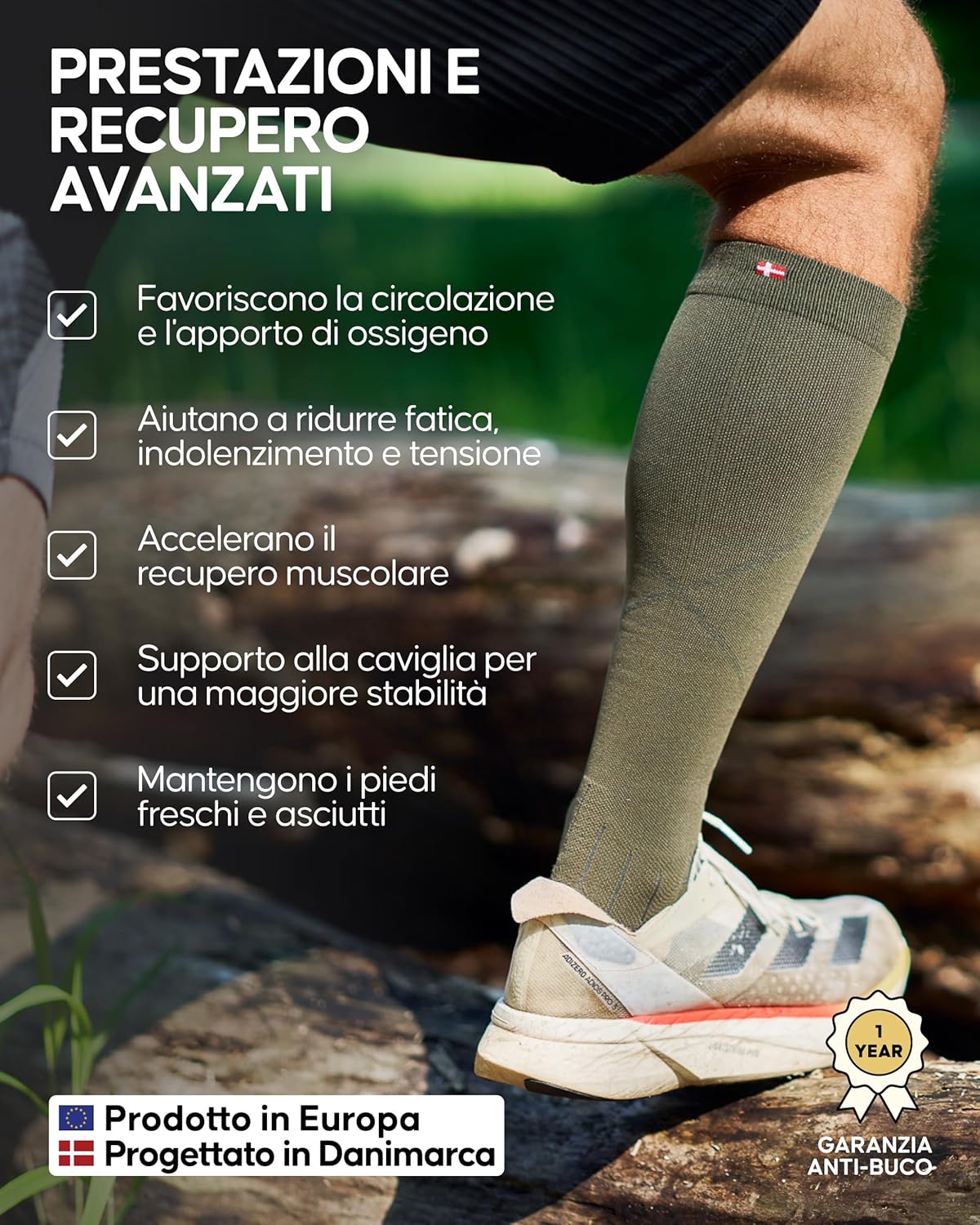 Thumbnail 2 de DANISH ENDURANCE Calze a compressione graduata 26-32 mmHg uomo e donna