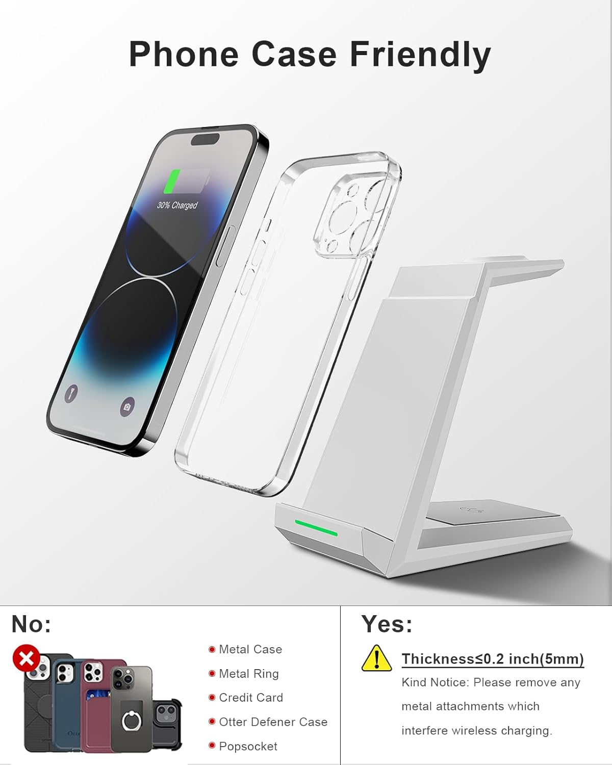 Thumbnail 3 de ADADPU 3-in-1 Wireless Charger with 15W Fast Charging for iPhone, Apple Watch and AirPods