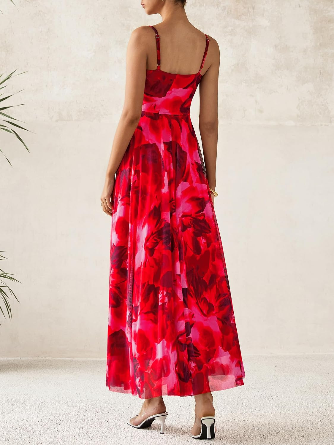 Detalle de BTFBM Women Summer Floral Maxi Dress beachwear 🌊