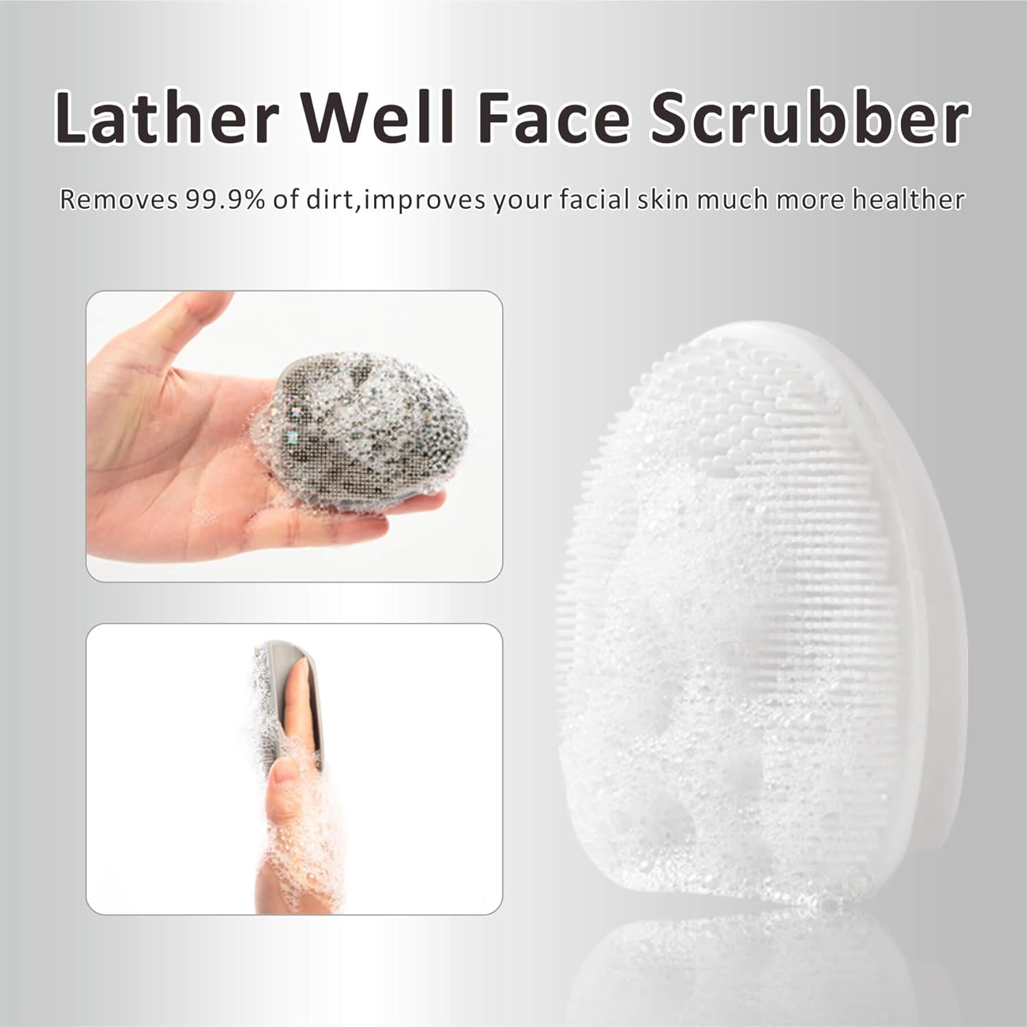Thumbnail 5 de HIEERBUS Silicone Face Scrubber 3rd handheld facial brush