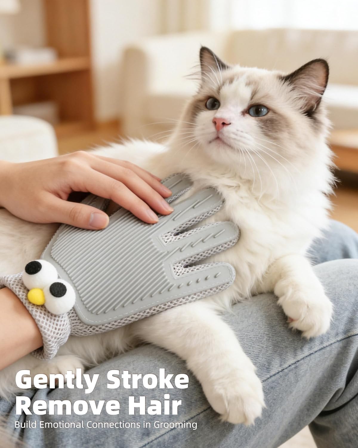 Detalle de ETIALURE 2 in 1 Pet Hair Removal Glove: Dual Grooming System for Pets and Home