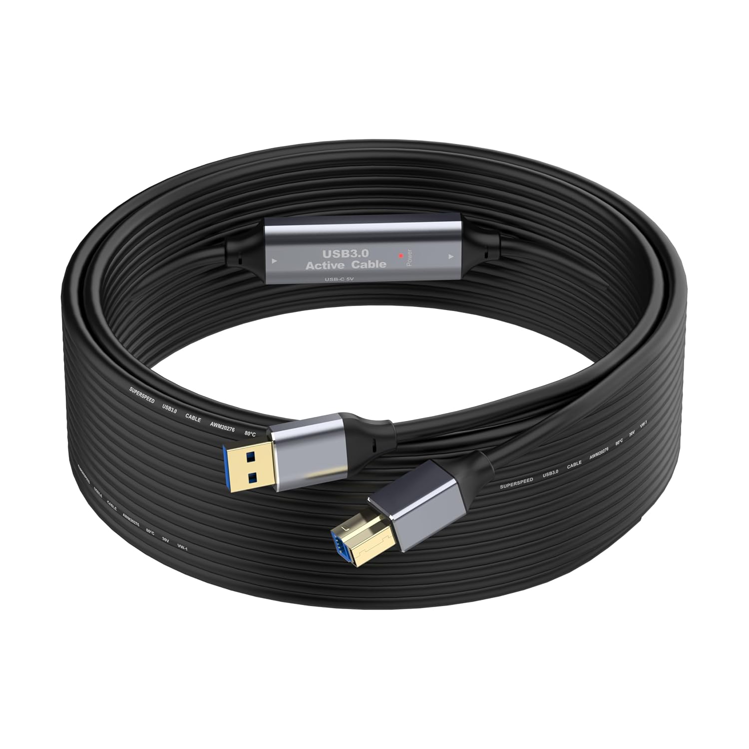 Detalle de SSS·GRGB 15M USB 3.0 Printer Cable (A to B) – 50ft with Signal Boosters