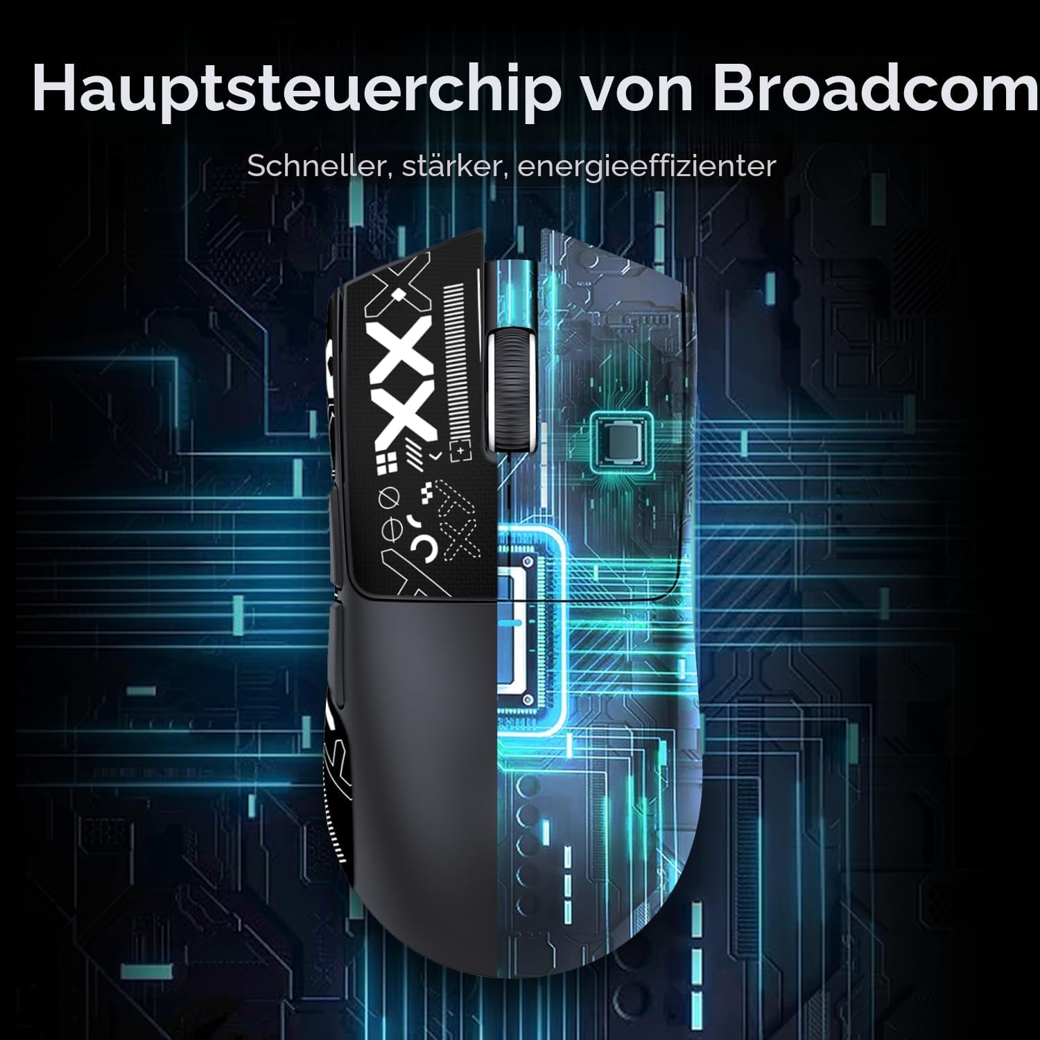 Detalle 2 de ATTACK SHARK X11 Gaming-Maus mit magnetischer Ladestation (PixArt PAW3311), 22.000 DPI, 3 Modi