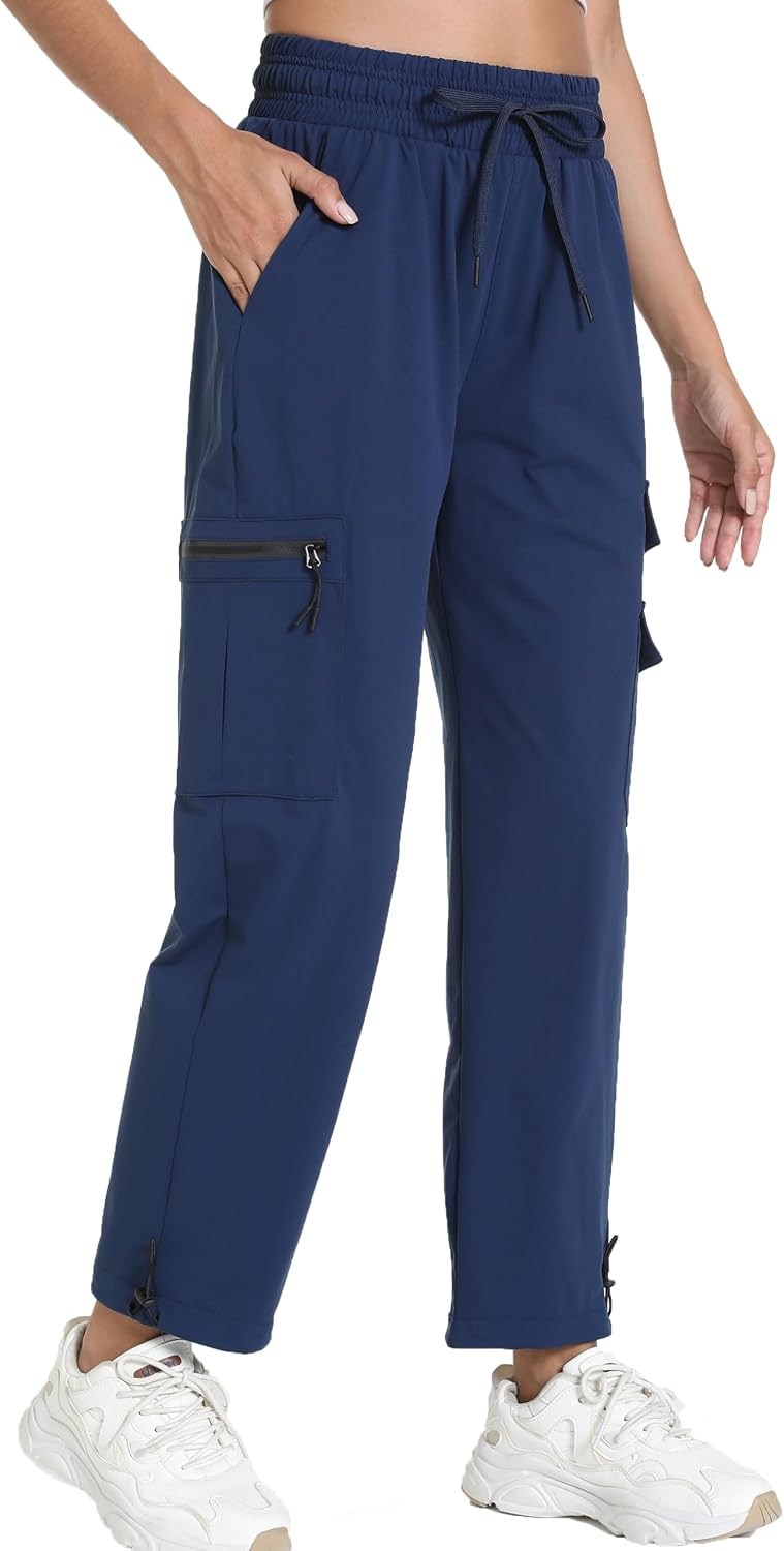 Detalle de bepobotan Women's Hiking Cargo Pants, Quick-Dry, Water-Resistant, 5 Pockets