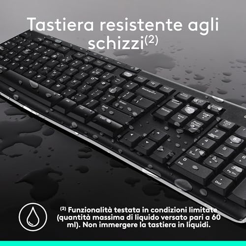 Thumbnail 5 de Logitech MK270 Combo tastiera e mouse wireless, QWERTY italiano, 8 tasti multimediali