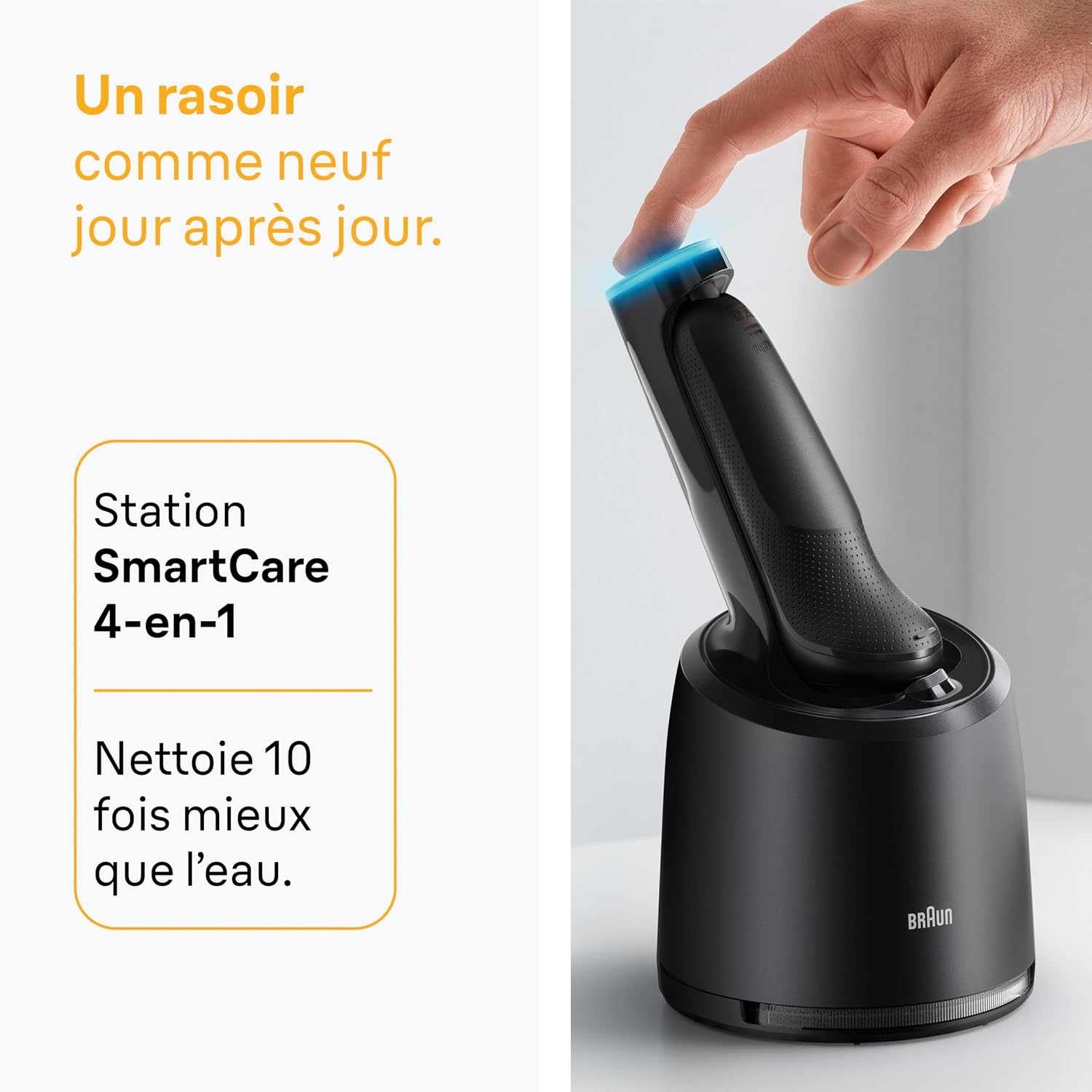 Thumbnail 6 de Braun Rasoir électrique Series 5 52-N7650CC Noir : étanche, lames flexibles et coffret avec station SmartCare