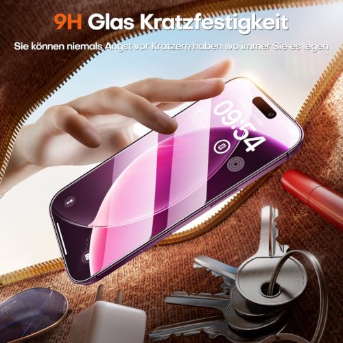 Thumbnail 5 de TOCOL Panzerglas für iPhone 18 Pro 6,3 Zoll – einfache Montage und 9H-Schutz
