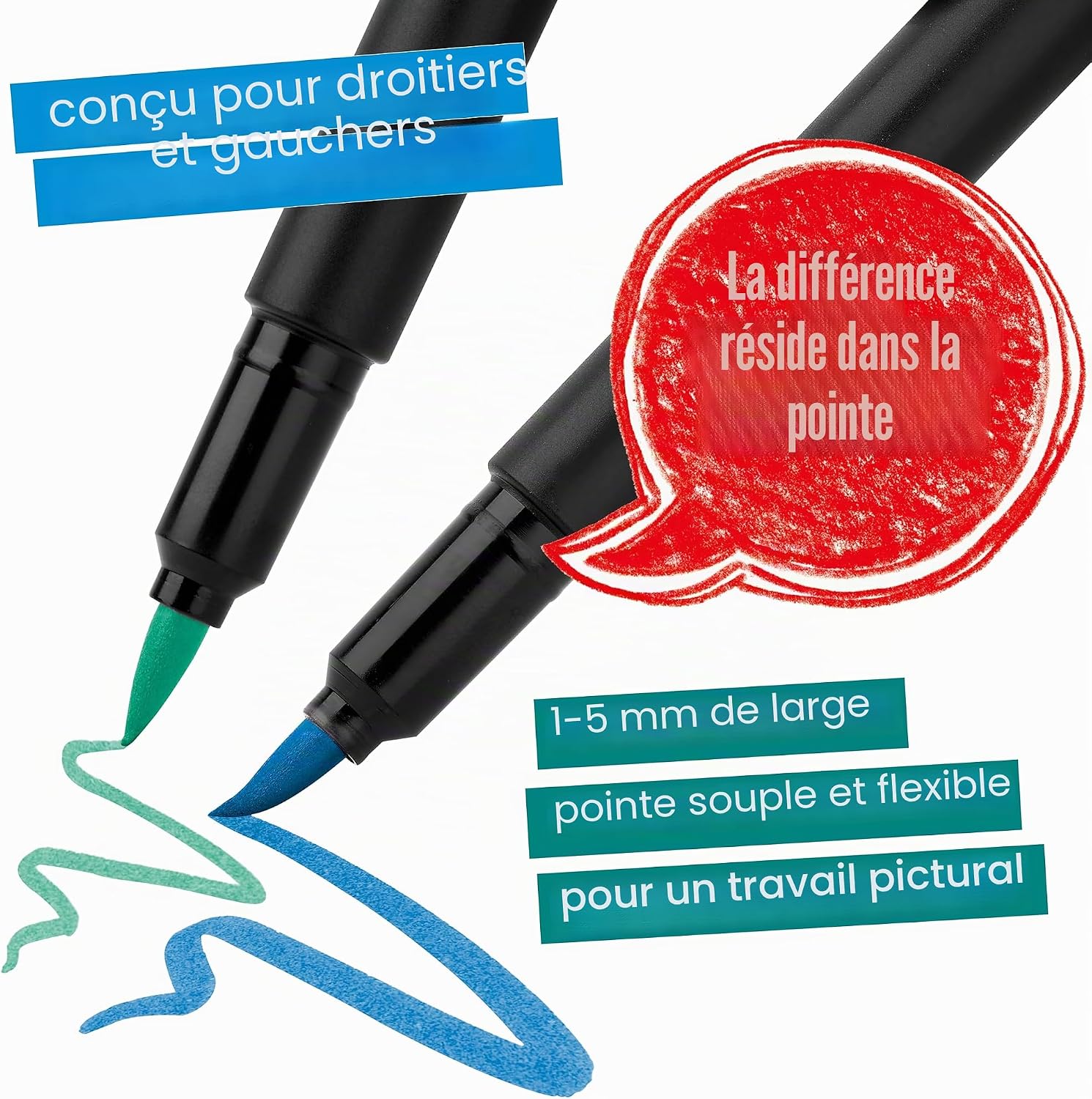 Detalle de Faber-Castell 116451 Black Edition – Set de 10 Feutres Coloriage Adultes et Aquarelle