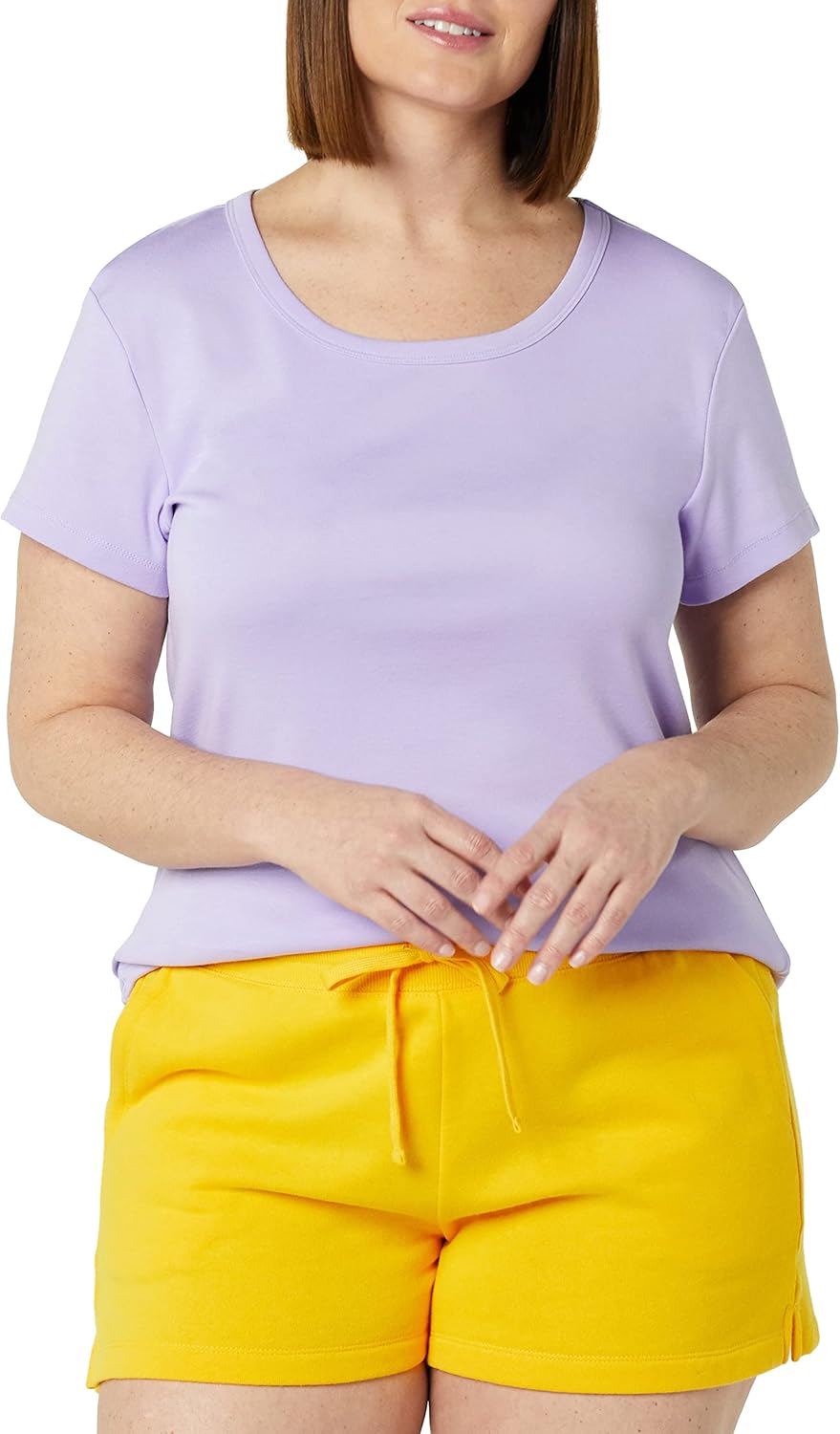 Thumbnail 4 de Amazon Essentials Damen Basic T-Shirt mit U-Ausschnitt und Flügelärmeln (Modal-Baumwolle, schmaler Schnitt)