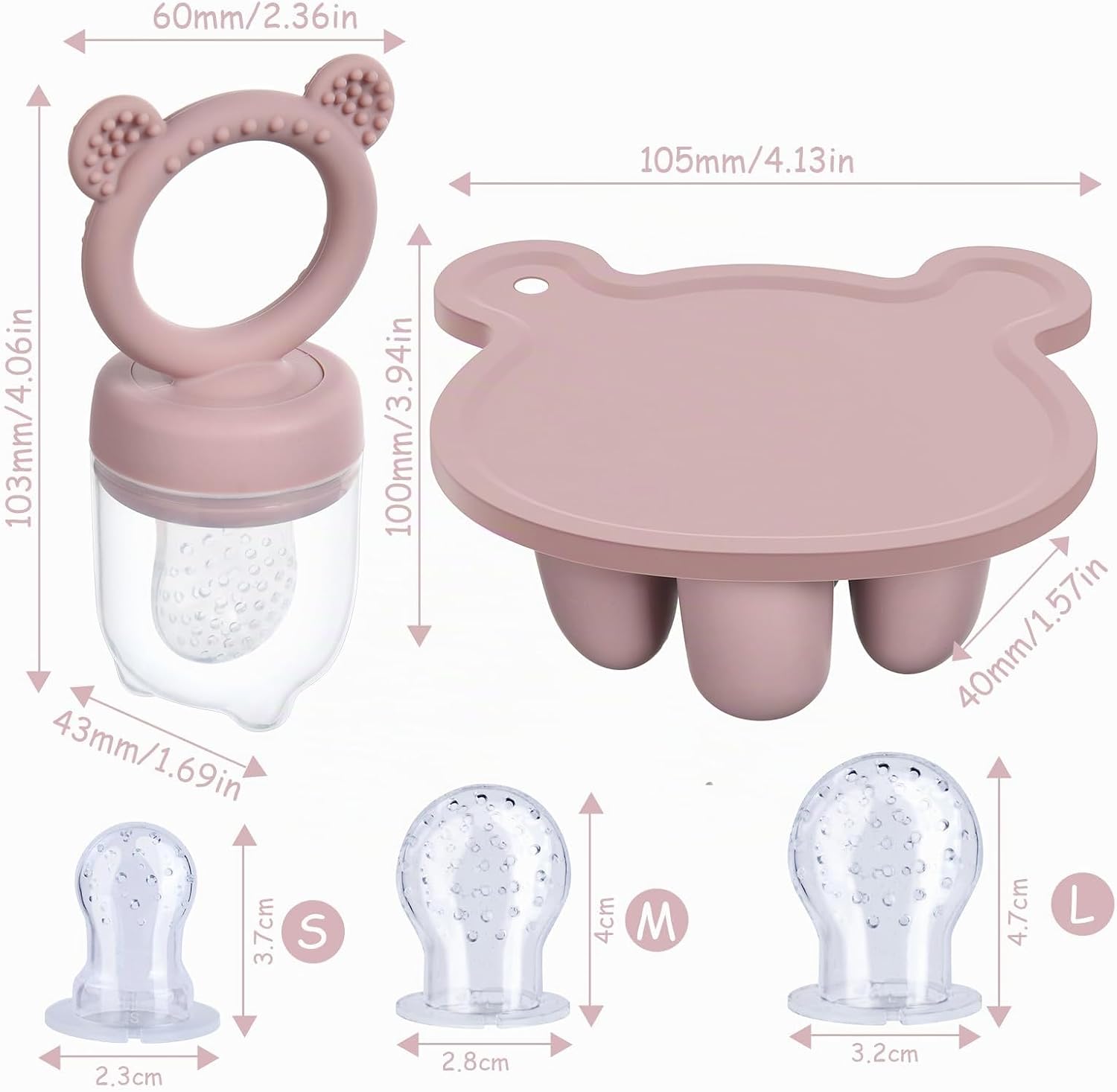 Detalle de Aolso Ciuccio Per Alimenti: stampo ghiaccioli in silicone e contenitori sicuri per omogeneizzati al frutto