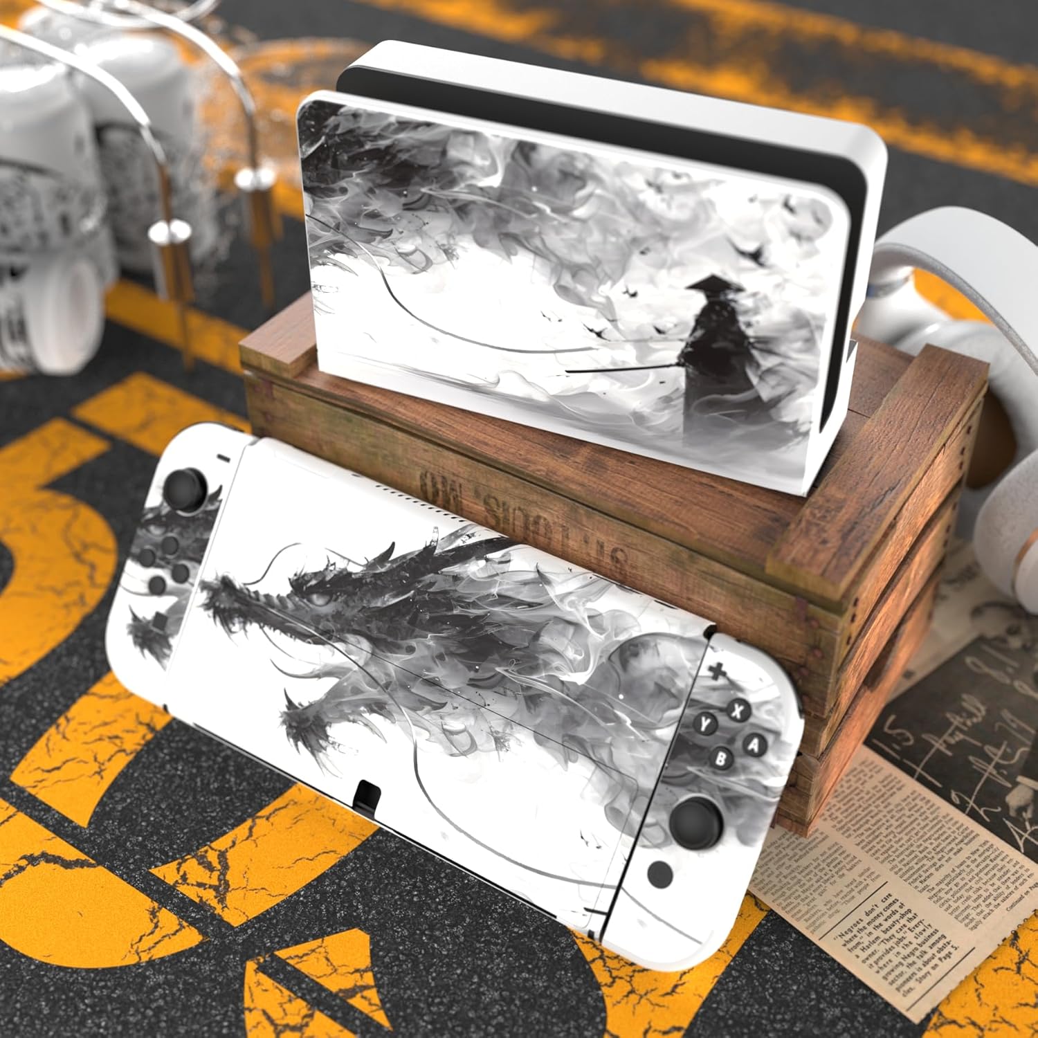 Thumbnail 1 de PlayVital Pegatina Protectora Completa Nintendo Switch OLED 🐉