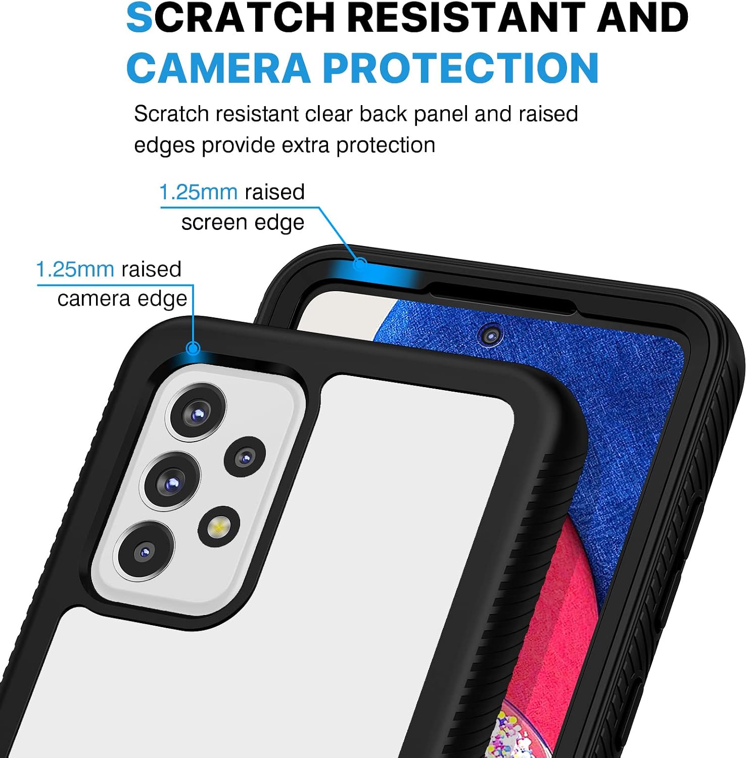 Thumbnail 2 de CENHUFO rugged Samsung Galaxy A52s / A52s 5G phone case with built-in screen protector (Black)