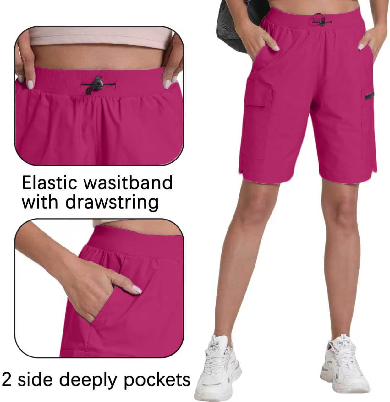 Detalle 1 de Zsenoxaxi Women's Hiking Cargo Shorts