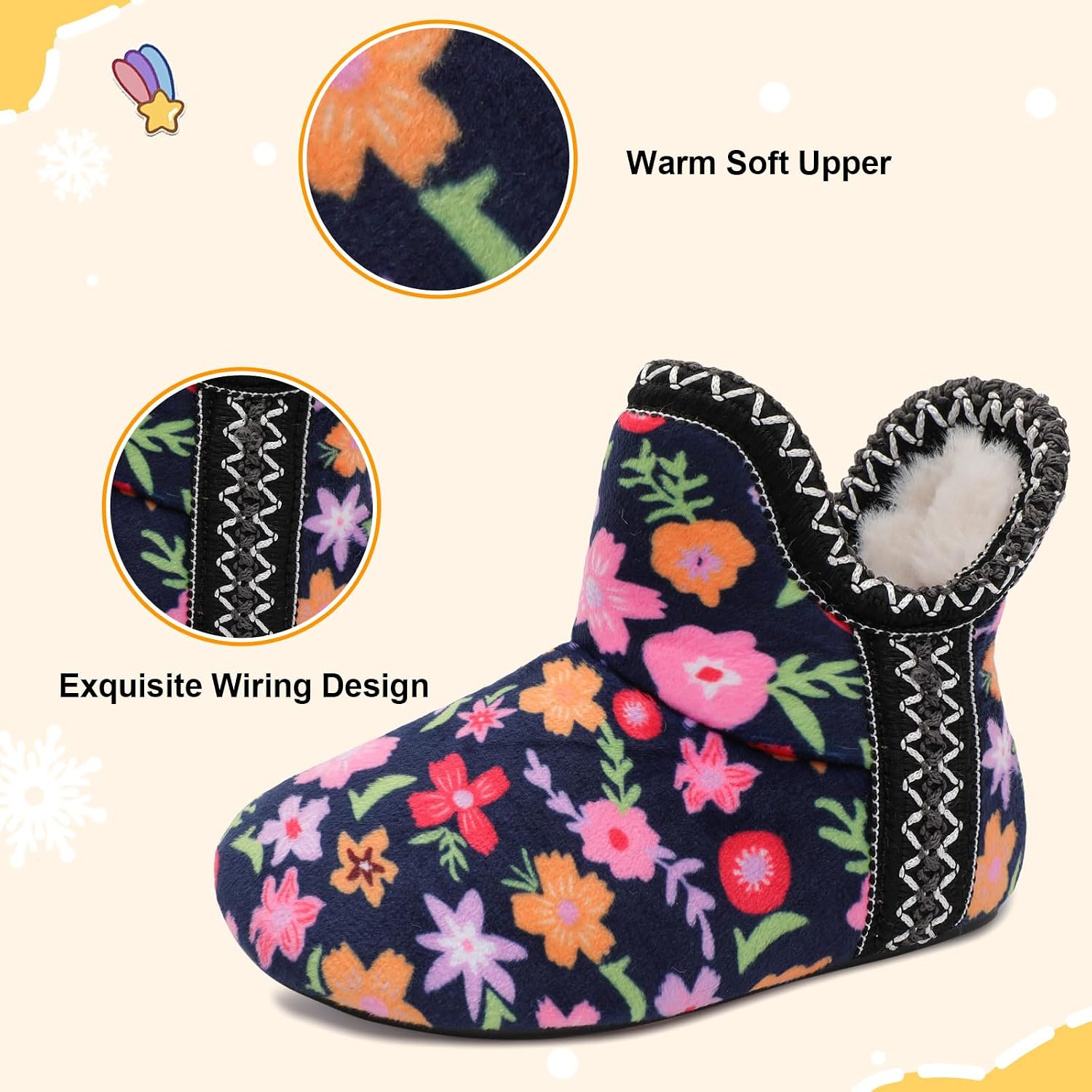 Thumbnail 6 de LeIsfIt Toddler Slippers with Faux-Fur Lining