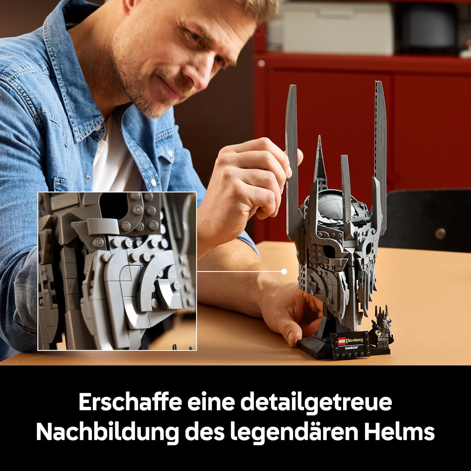 Detalle de LEGO Icons Saurons Helm 11373 Bauset