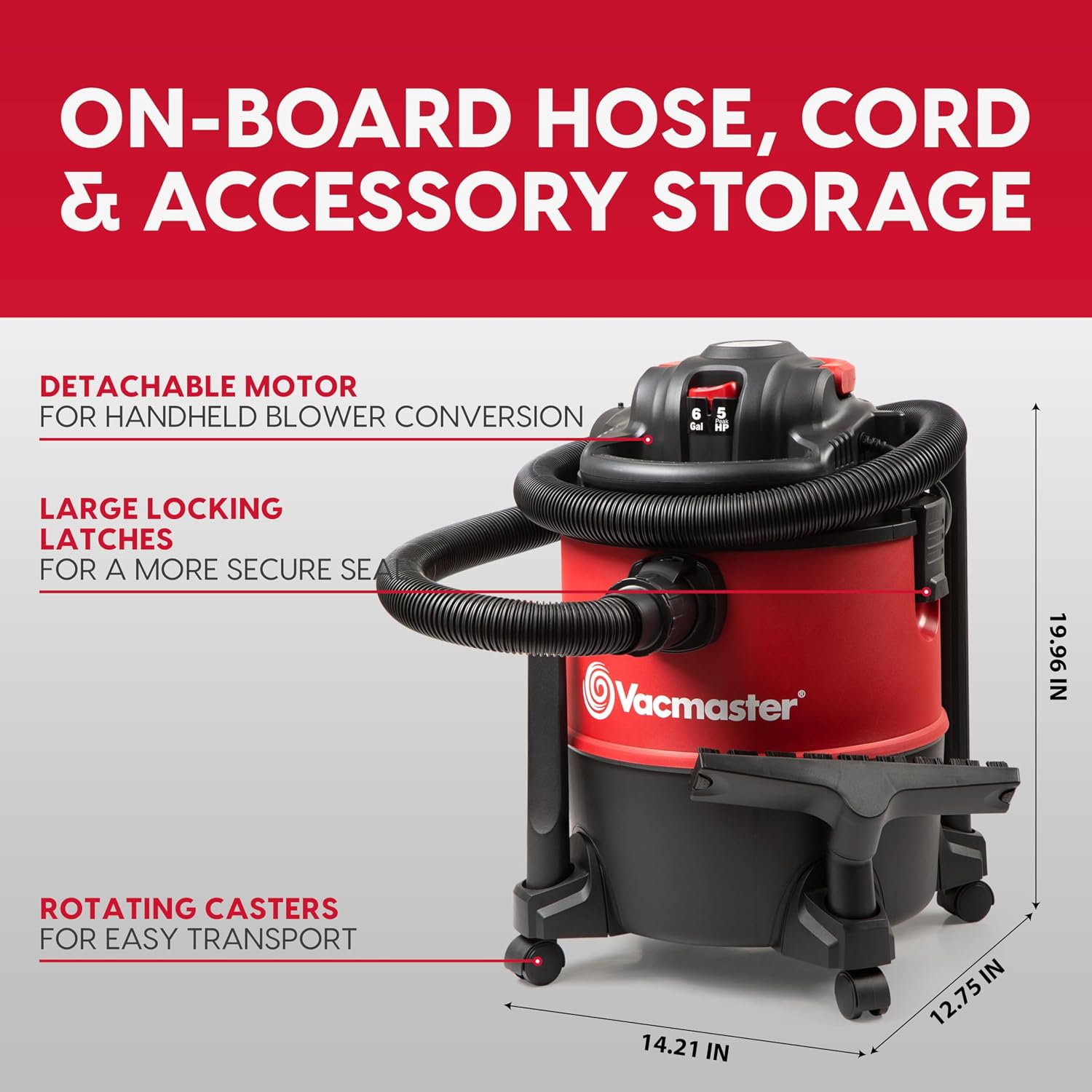 Thumbnail 6 de Vacmaster VBVB611PF 1101 6-Gallon Wet/Dry Vac with Detachable Blower