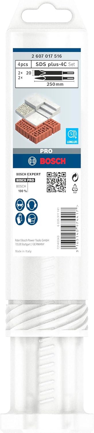 Thumbnail 1 de Bosch SDS-plus scalpelli e punte Standard 250, set da 4 pezzi