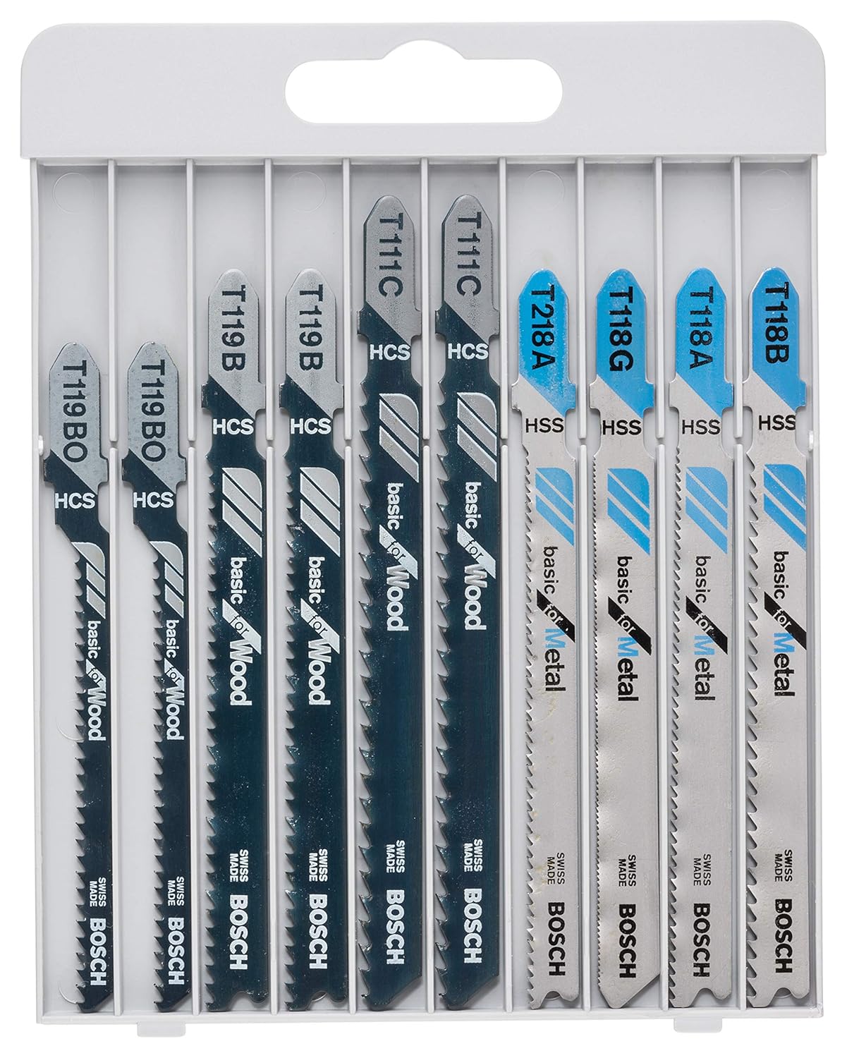 Thumbnail 4 de Bosch 10-Piece Basic Jigsaw Blade Set for Wood and Metal (T 119 BO, T 119 B, T 111 C, T 218 A, T 118 G, T 118 A, T 118 B)