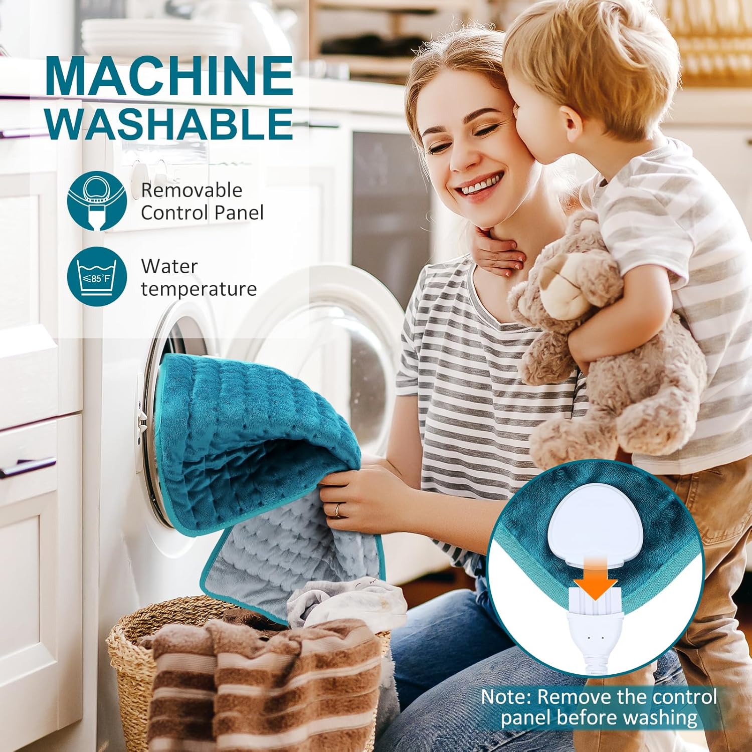 Thumbnail 4 de BESIGILA Extra Large 12"x24" Heating Pad for Back, Shoulder, Neck, and More