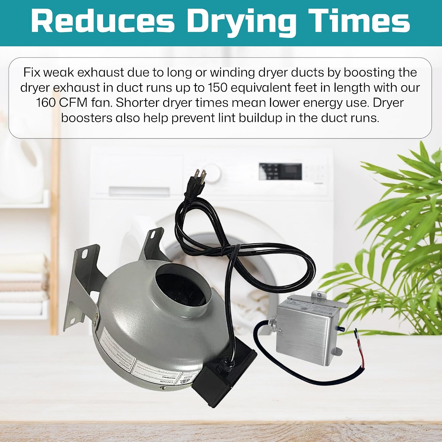 Thumbnail 2 de Tjernlund Dryer Duct Booster Fan M-4DBT