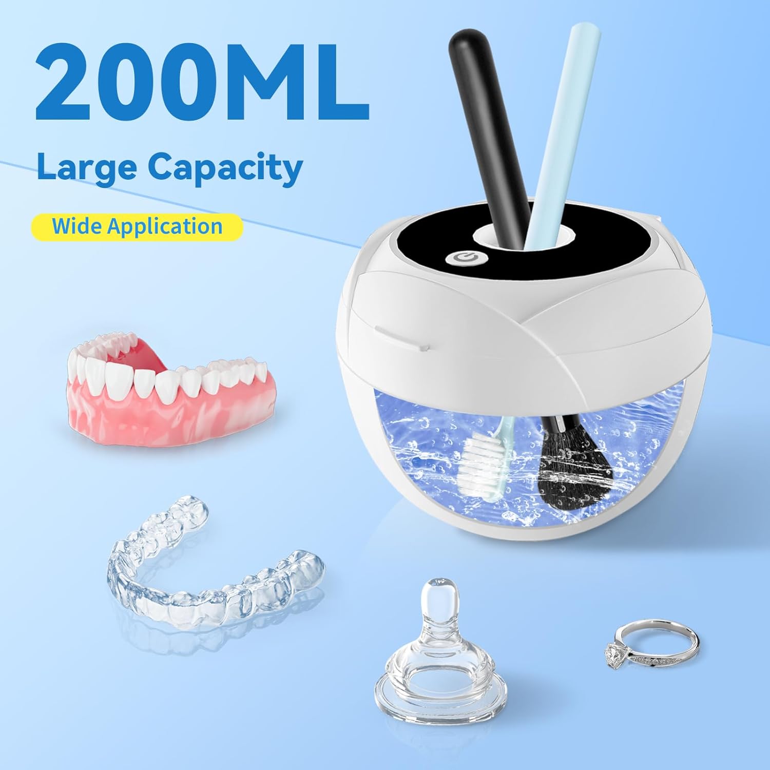 Thumbnail 4 de Dental Ultrasonic Retainer Cleaner Machine – 45kHz Cleaning Pod for Dentures, Aligners, and More