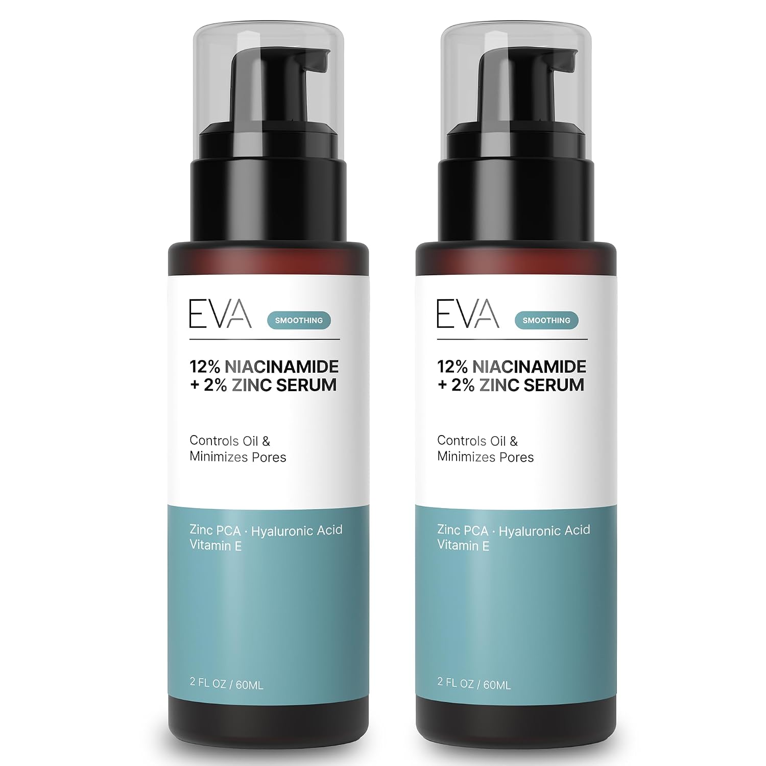 Detalle de Eva Naturals Niacinamide 12% + Zinc Serum (2 Pack) for Dark Spots, Pores & Redness